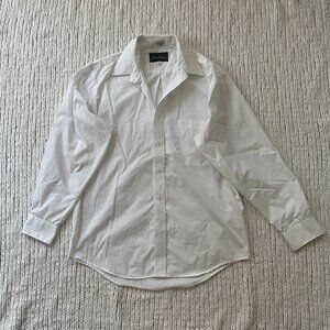 Oscar De La Renta White Button Up Shirt - Size 15.5
